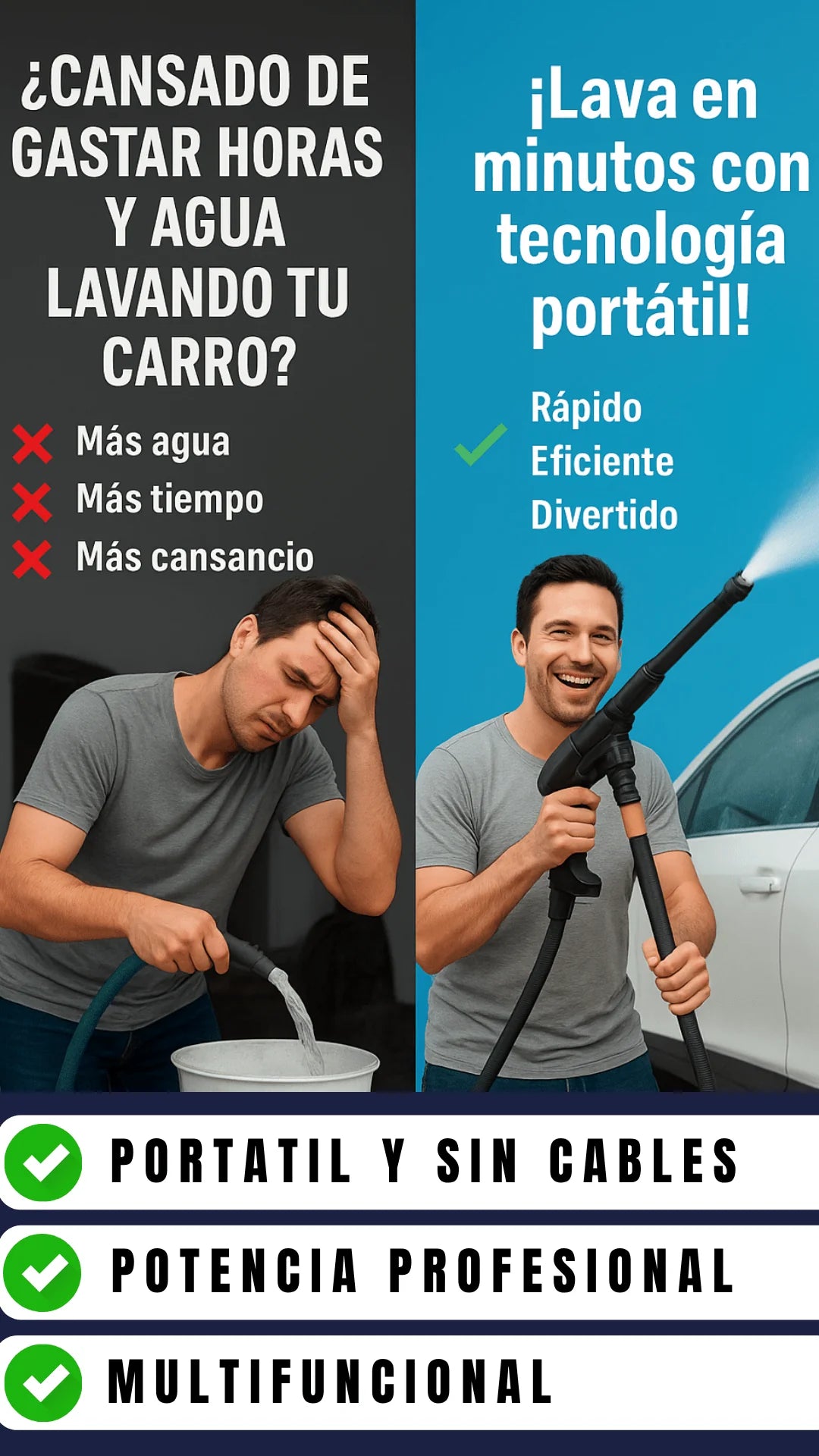 Hidrolavadora + 2 BATERIAS RECARGABLES